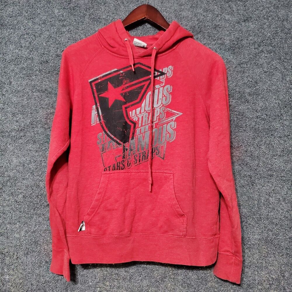 Famous Stars and Straps Hoodie Women Teen Size L Grunge Punk Skater Y2K Style